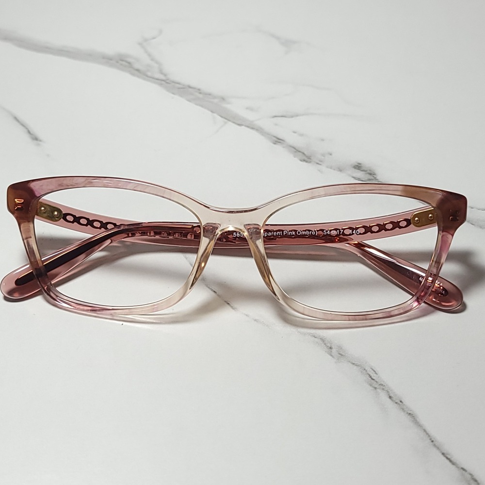 Coach HC6181 Transparent Pink Ombre Cat Eye Eyeglass Frames 54-17-140